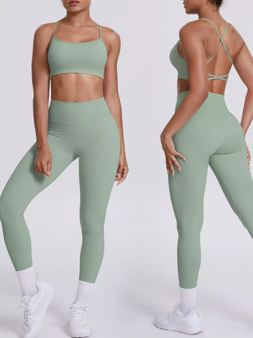 Chiara Criss-Cross Cami & Legging Set by Bella Mia Fashion