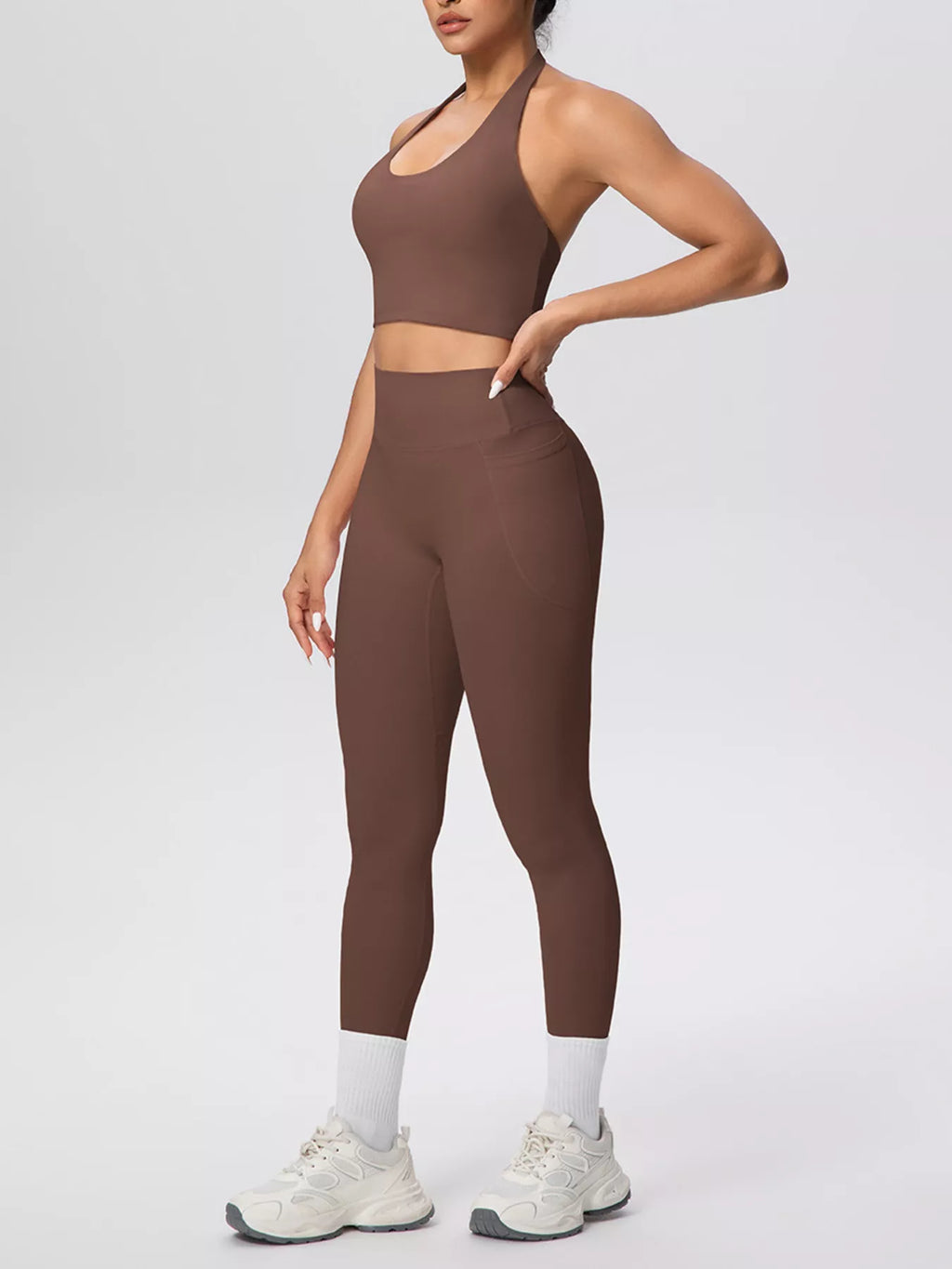 Sofia Halter Crop & Legging Set by Bella Mia Fashion - view 3