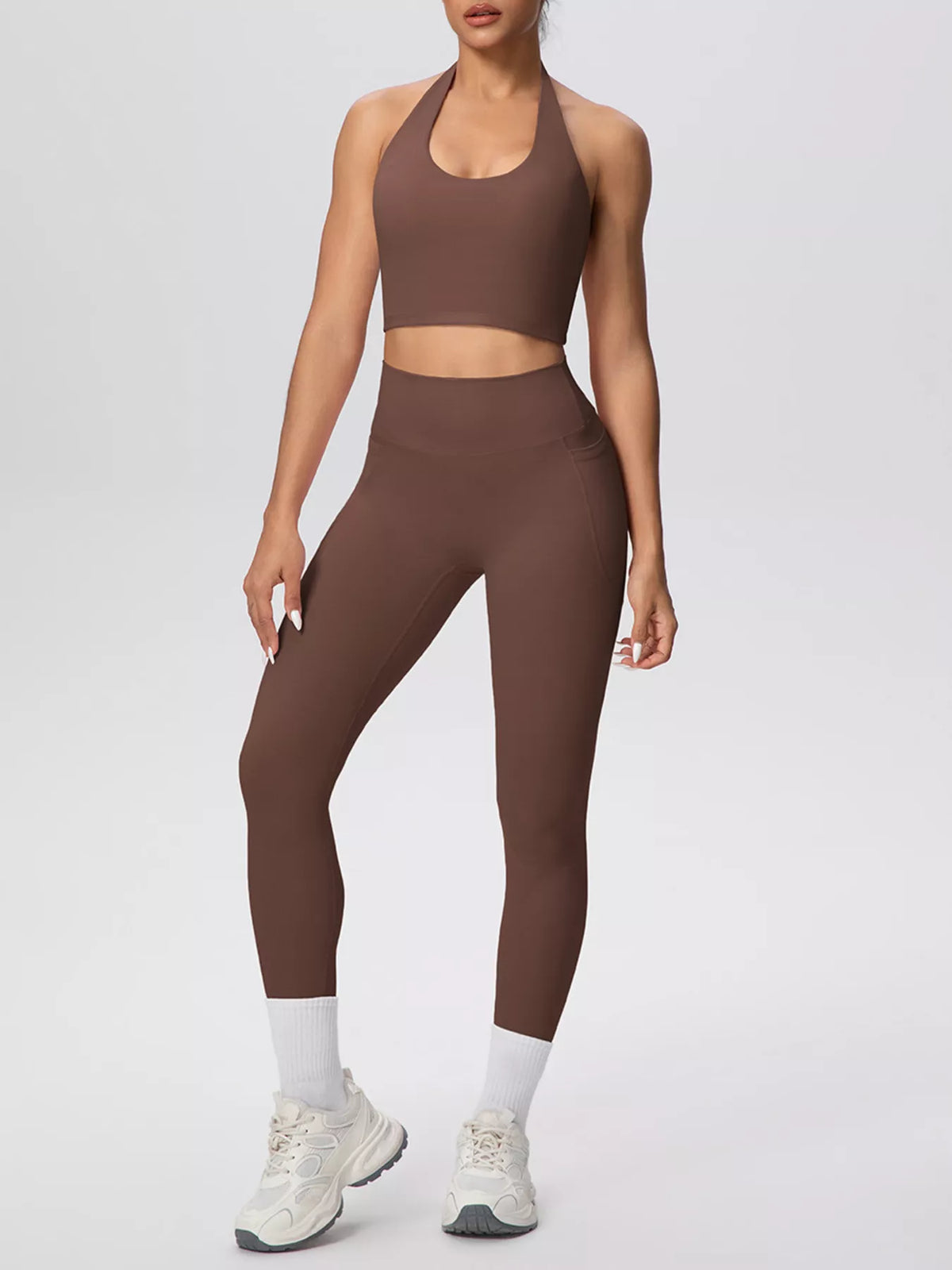 Sofia Halter Crop & Legging Set by Bella Mia Fashion
