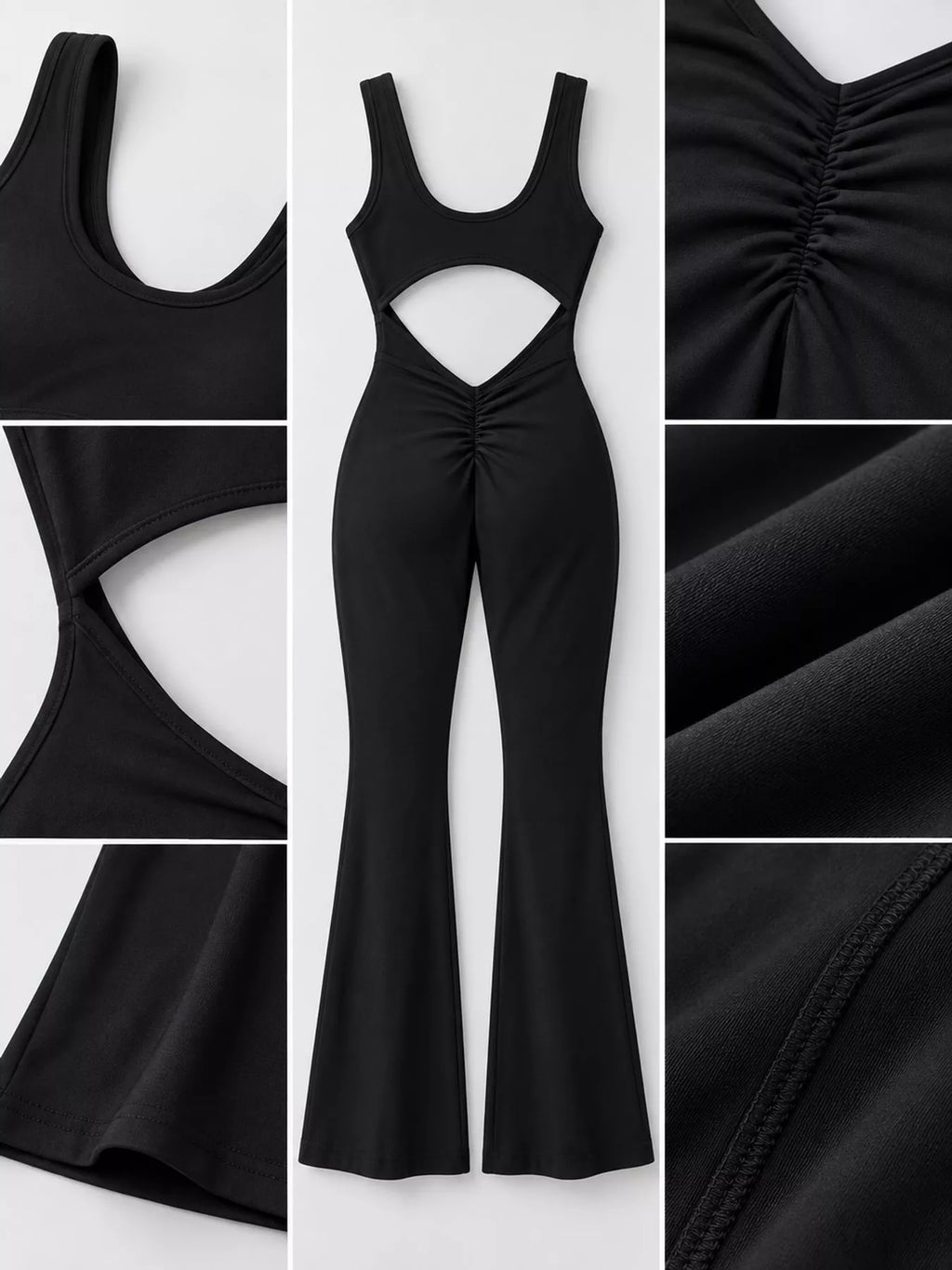 Aria Seamless Flare Jumpsuit by Bella Mia Fashion - view 3