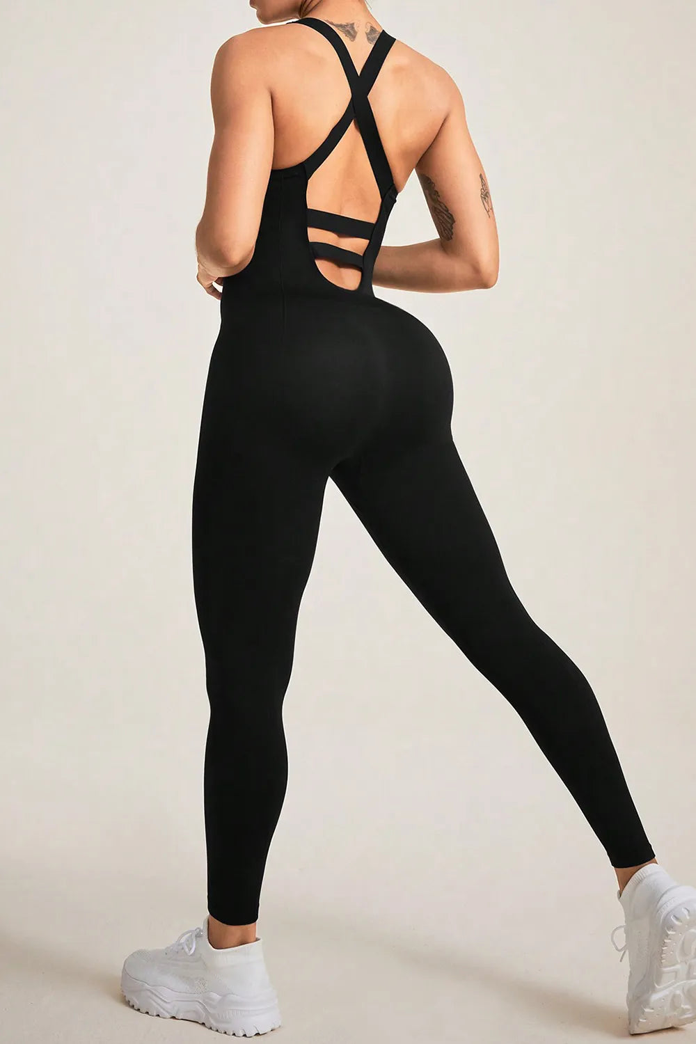 Nina Crisscross Strap Jumpsuit by Bella Mia Fashion - view 4