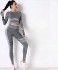 Viola Seamless Long Sleeve Legging Set – Dark Grey