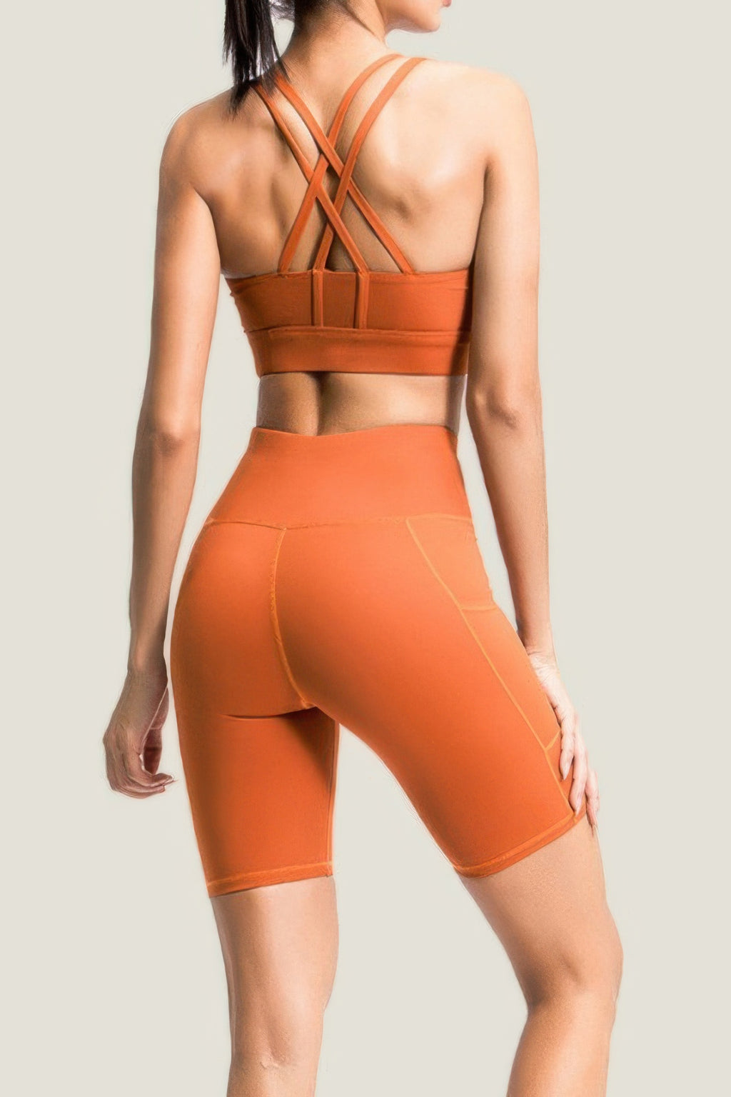 Marina Cross-Back Biker Short Set – view 3