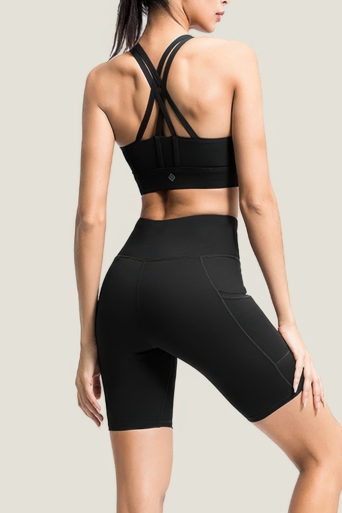 Marina Cross-Back Biker Short Set – view 7