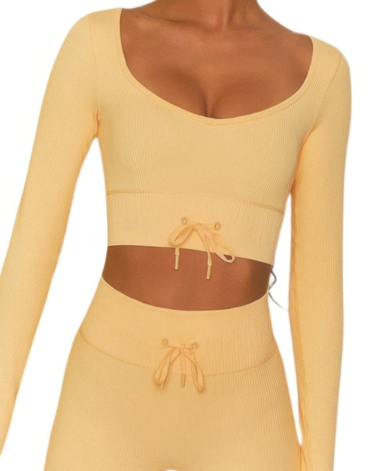 Beatrice V-Neck Long Sleeve Short Set – view 5