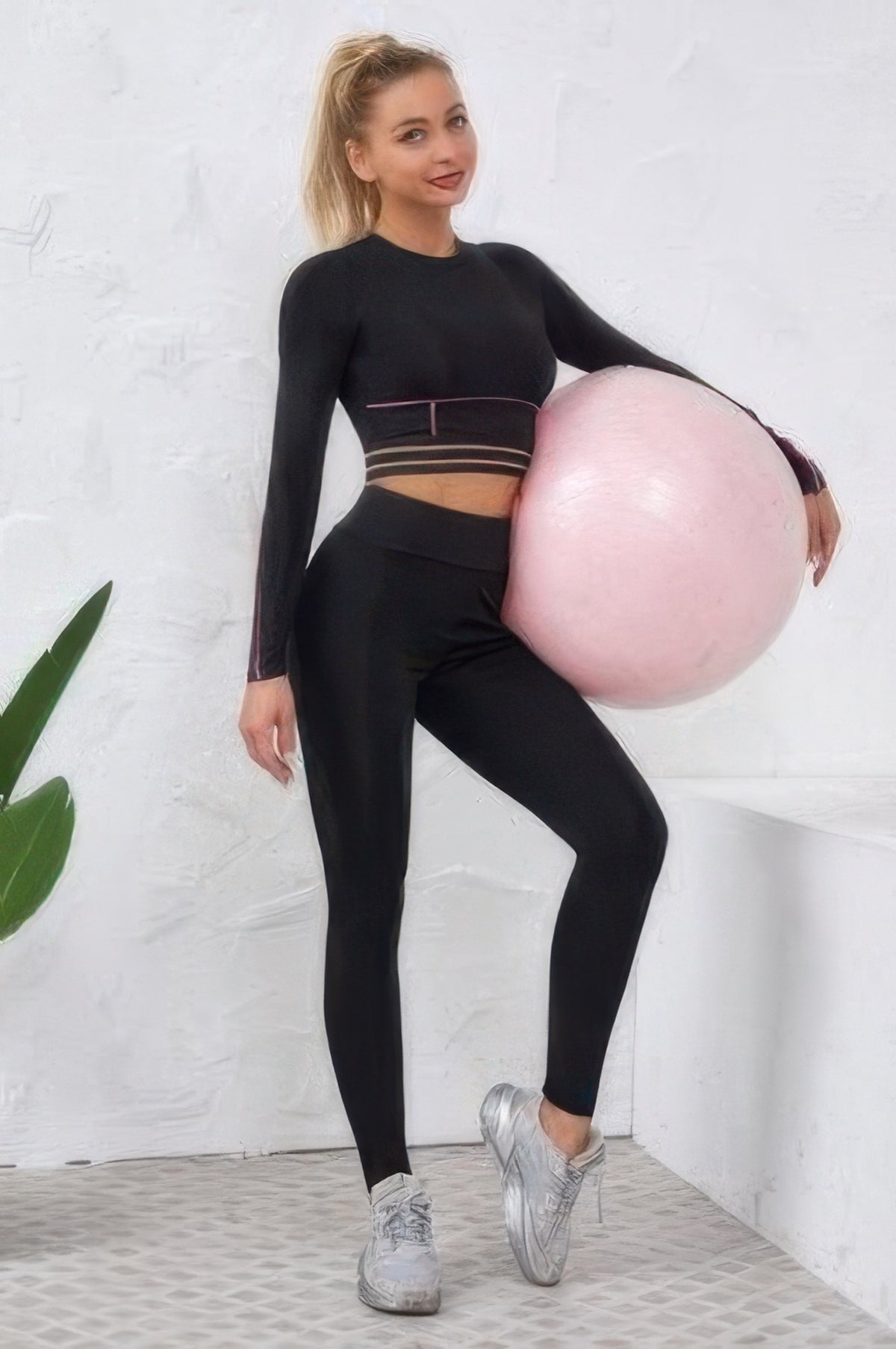 Federica Contrast Trim Legging Set – view 2