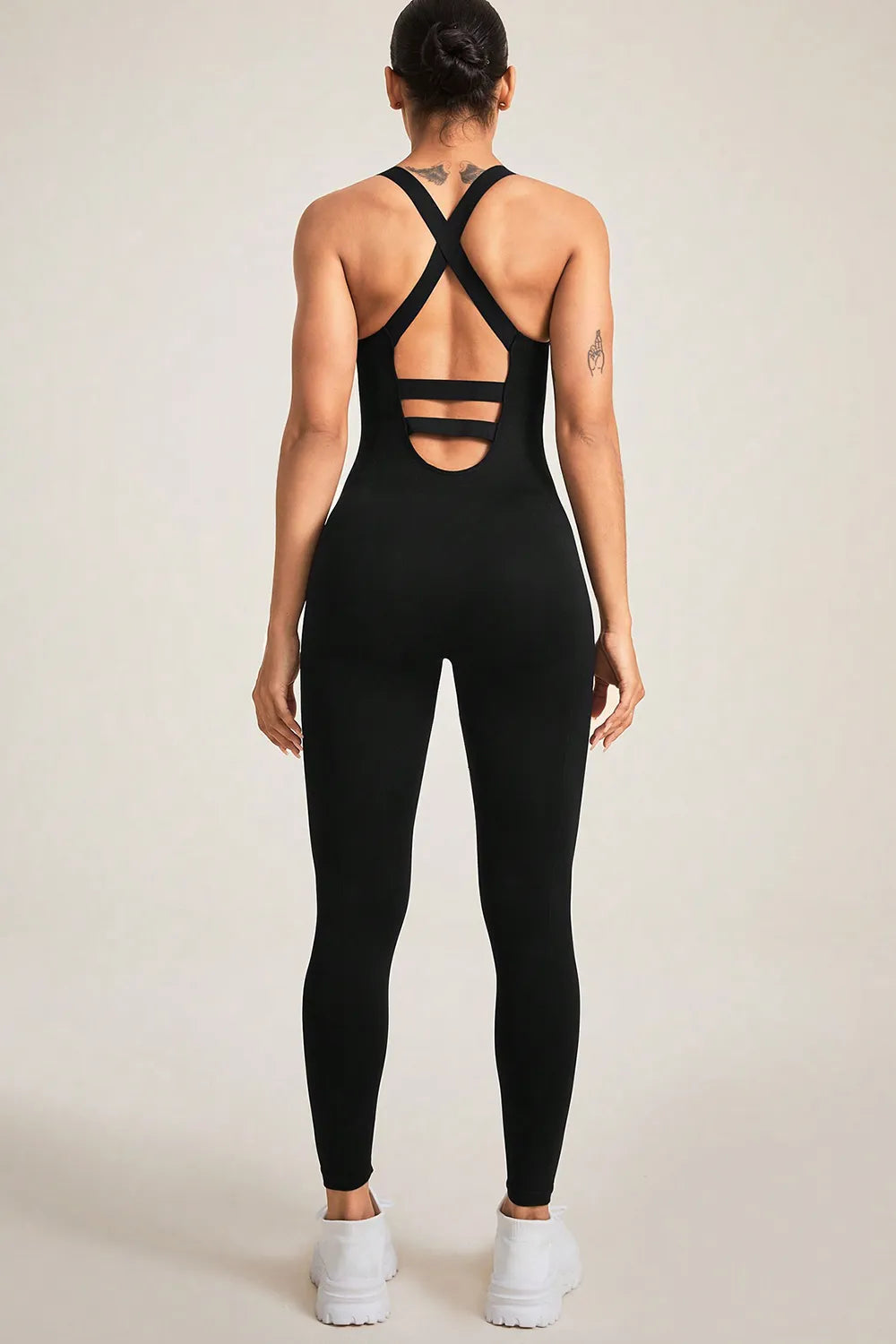 Nina Crisscross Strap Jumpsuit by Bella Mia Fashion - view 2