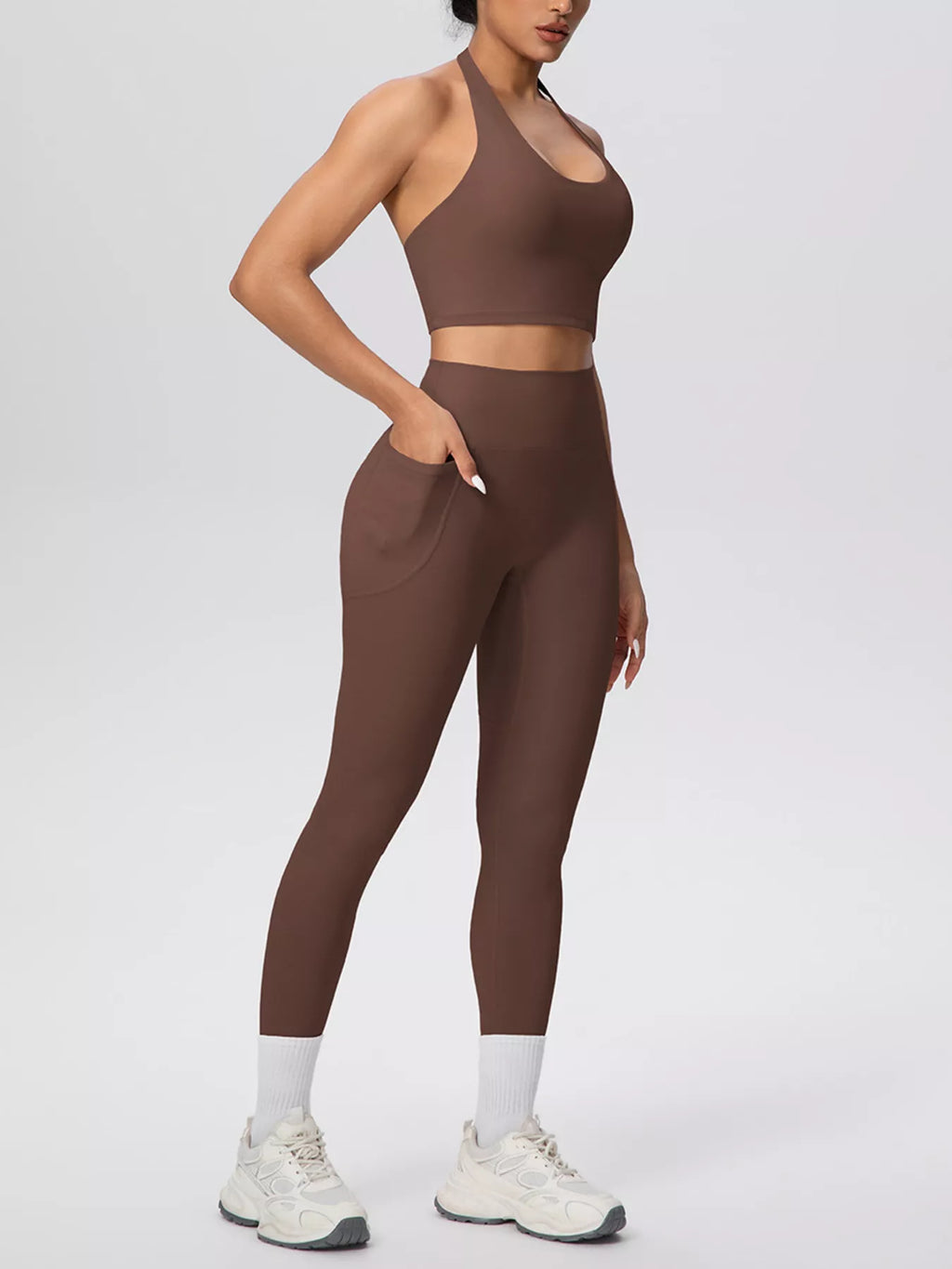 Sofia Halter Crop & Legging Set by Bella Mia Fashion - view 4