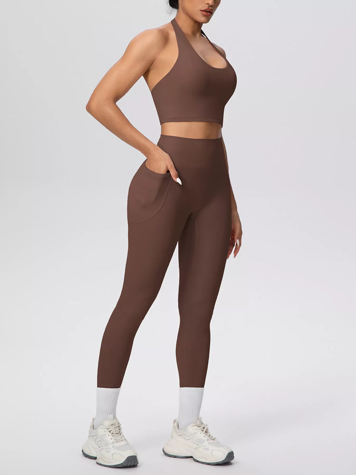 Sofia Halter Crop & Legging Set by Bella Mia Fashion - view 4