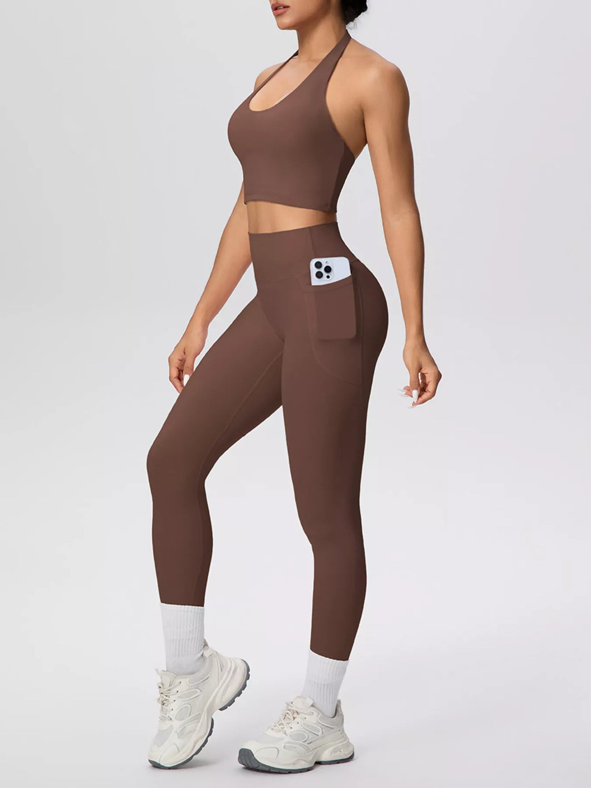 Sofia Halter Crop & Legging Set by Bella Mia Fashion - view 2